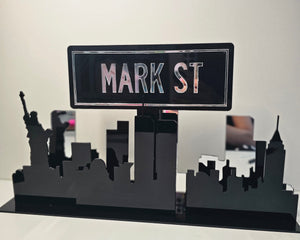 Personalized Acrylic New York Skyline Centerpiece ( pRICE IS FOR 1 CENTERPIECE)