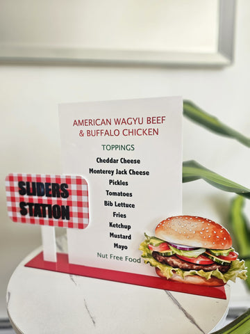 Acrylic Food Menu Sign – BBQ Station