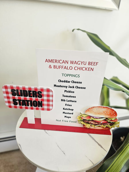 Acrylic Food Menu Sign – BBQ Station