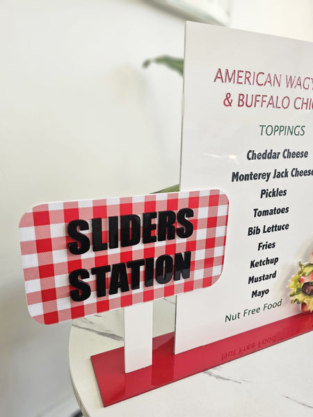 Acrylic Food Menu Sign – BBQ Station
