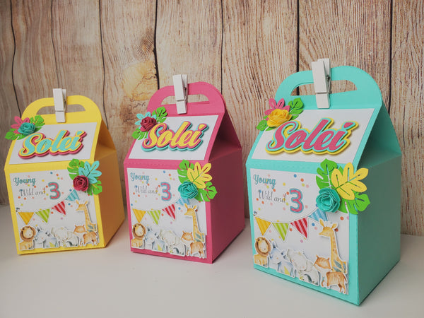 Wild One Safari  Carton Milk - Favor Box - Minimum 12 Boxes