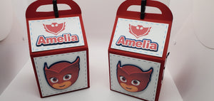 Owlette Carton Milk - Favor Box - Minimum 12 Boxes