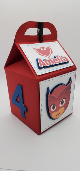Owlette Carton Milk - Favor Box - Minimum 12 Boxes