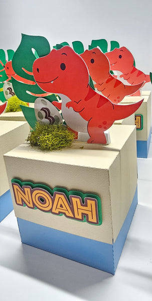 Dinosaur Custom shape - Favor Boxes - Price is for 12 boxes
