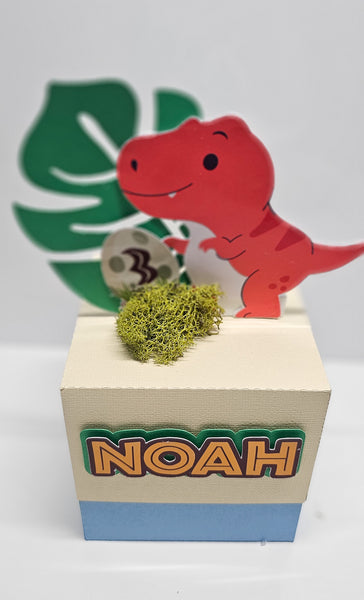 Dinosaur Custom shape - Favor Boxes - Price is for 12 boxes