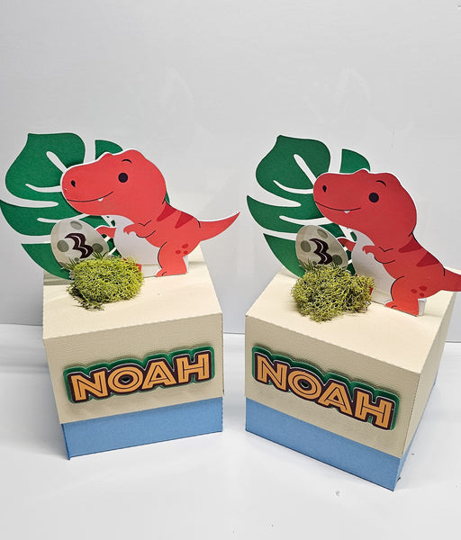 Dinosaur Custom shape - Favor Boxes - Price is for 12 boxes