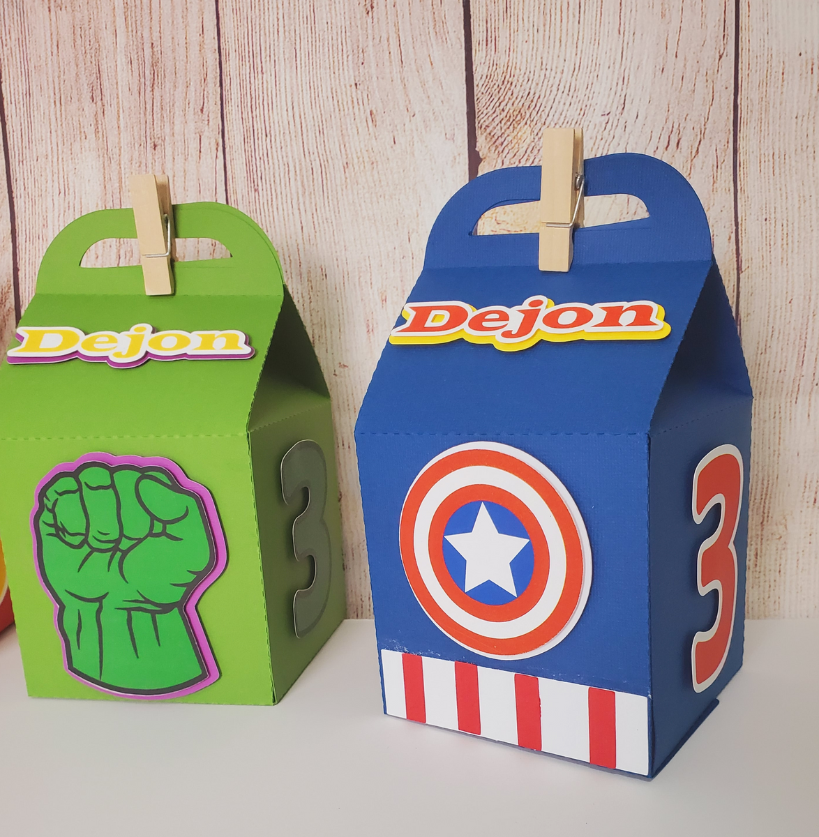 Super Heroes Favor Boxes – Funfetti Events & Designs
