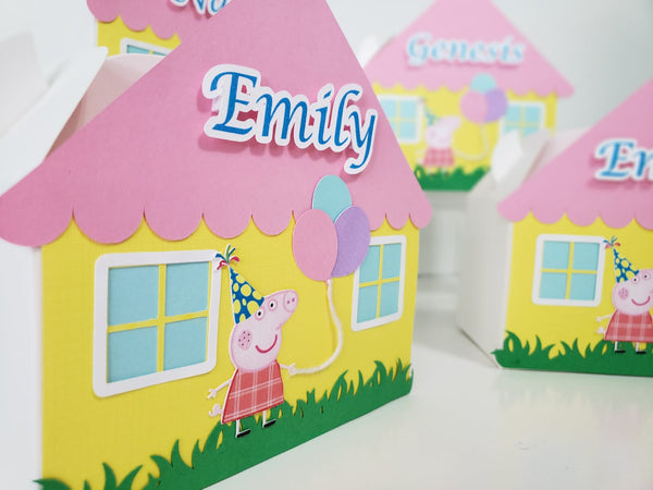 Peppa Pig House - Favor Box - Minimum 12 Boxes