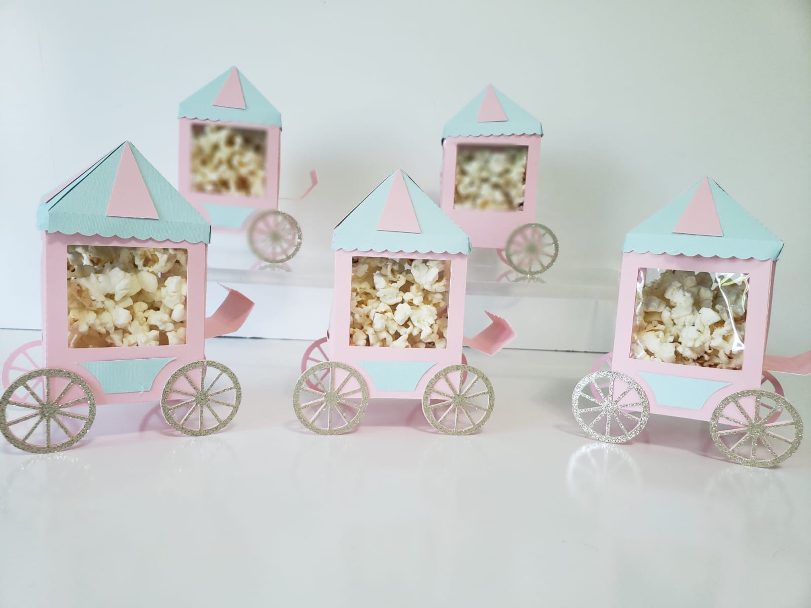 Popcorn Cart - Favor Boxes - Minimum 12 Boxes